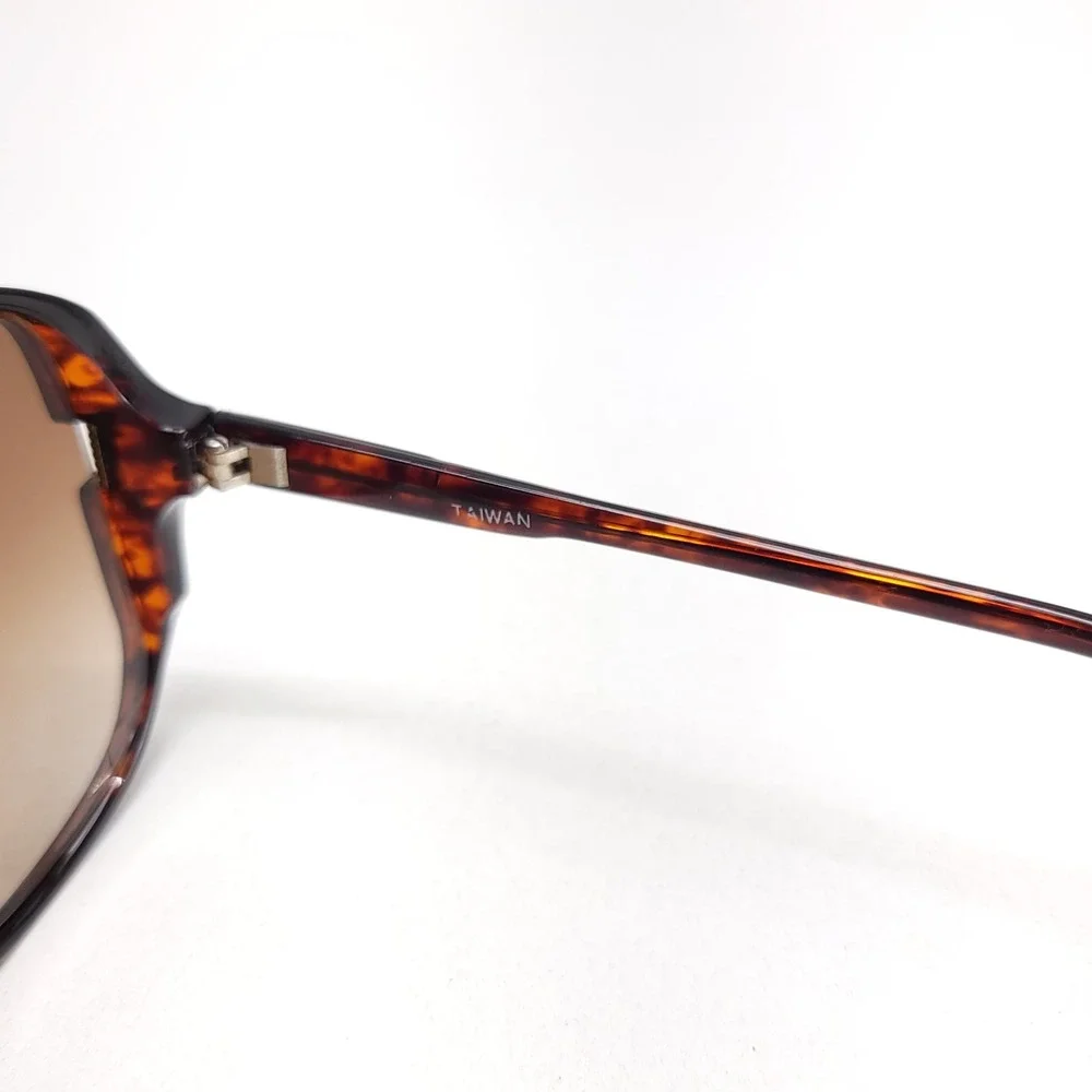 Perry Ellis Vintage Oversized Round Tortoiseshell Sunglasses Brown Gradient Lens